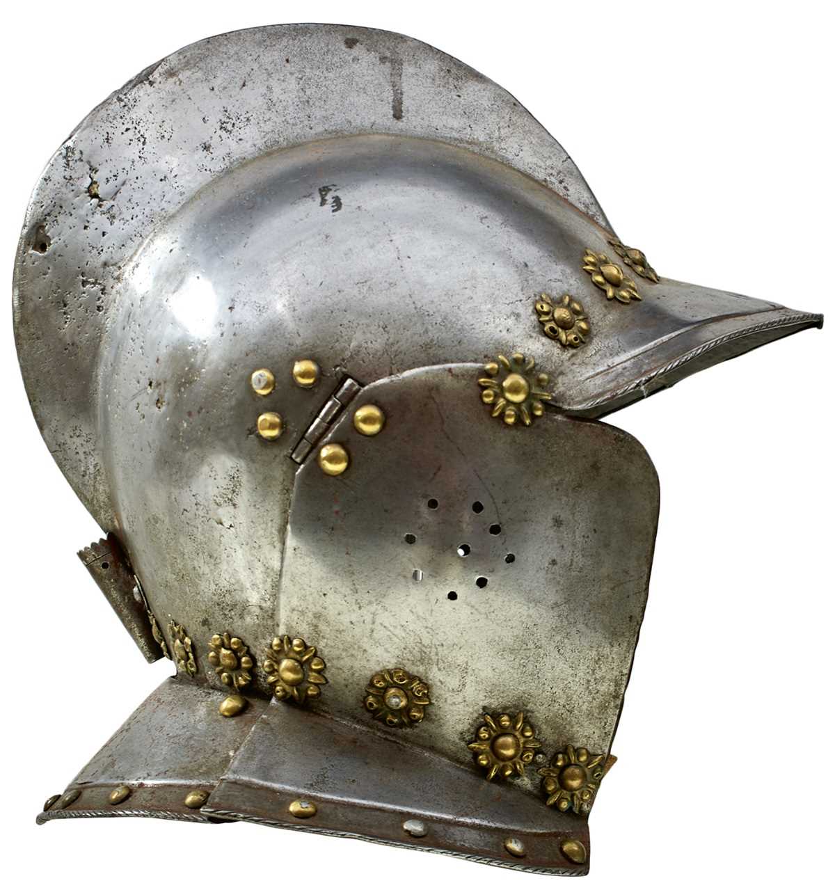 Lot 361 - A LATE 16TH CENTURY GERMAN BURGONET OR HELMET