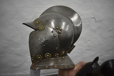 Lot 361 - A LATE 16TH CENTURY GERMAN BURGONET OR HELMET