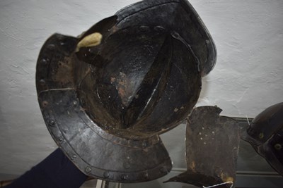 Lot 361 - A LATE 16TH CENTURY GERMAN BURGONET OR HELMET
