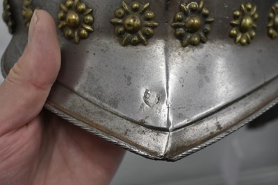Lot 361 - A LATE 16TH CENTURY GERMAN BURGONET OR HELMET