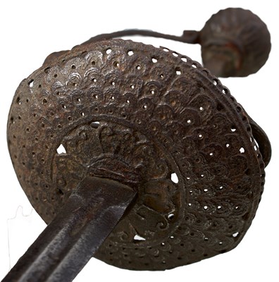Lot 321 - A 17TH CENTURY ENGLISH CIVIL WAR PERIOD OFFICER'S RAPIER