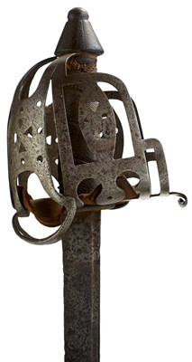 Lot 326 - AN 18TH CENTURY BASKET HILTED BACKSWORD OF 42ND REGIMENT OR BLACK WATCH TYPE