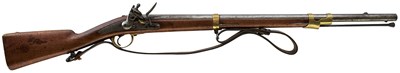 Lot 293 - A .700 CALIBRE BELGIAN FLINTLOCK CARBINE