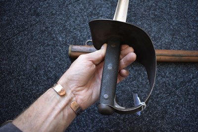Lot 159 - A SCARCE 1899 PATTERN CAVALRY TROOPER'S SWORD WITH EXPERIMENTAL SCABBARD