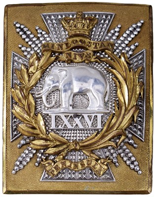 Lot 432 - A 76TH REGIMENT OF FOOT OFFICER'S SHOULDER BELT PLATE