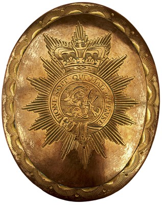 Lot 437 - A GEORGIAN HOUSEHOLD CAVALRY OFFICER'S SHOULDER BELT PLATE