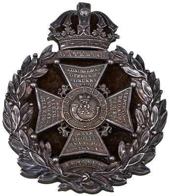 Lot 439 - A PRE-CRIMEAN WAR RIFLE BRIGADE OFFICER'S CROSS BELT PLATE