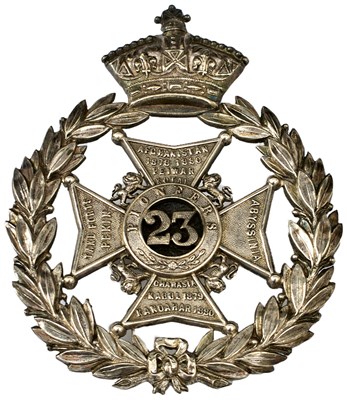 Lot 442 - AN INDIAN ARMY 23RD PIONEER RIFLES OFFICER'S CROSS BELT PLATE