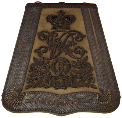 Lot 452 - A VICTORIAN 13TH HUSSARS OFFICER'S FULL DRESS SABRETACHE