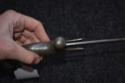 Lot 61 - A 19TH CENTURY INDIAN TULWAR HILTED DAGGER