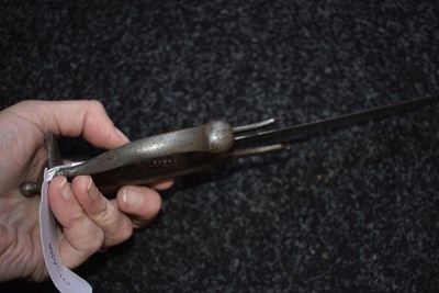 Lot 61 - A 19TH CENTURY INDIAN TULWAR HILTED DAGGER