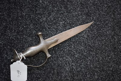 Lot 61 - A 19TH CENTURY INDIAN TULWAR HILTED DAGGER