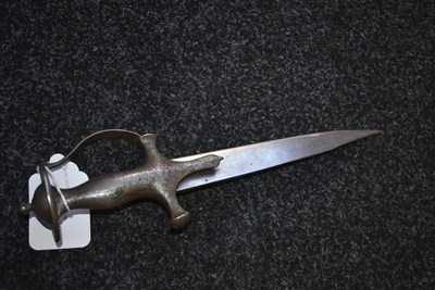 Lot 61 - A 19TH CENTURY INDIAN TULWAR HILTED DAGGER