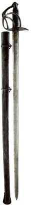 Lot 278 - AN EARLY 19TH CENTURY CONTINENTAL HEAVY CAVALRY OFFICER'S SWORD