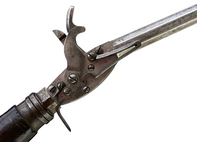 Lot 570 - A 32-BORE 18TH CENTURY LIEGE LOCK SPORTING AIRGUN