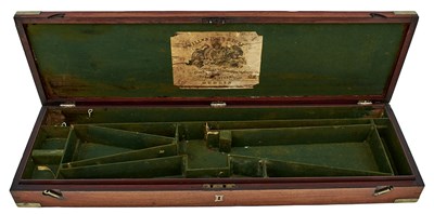 Lot 821 - A WILLIAM AND JOHN RIGBY OF DUBLIN MAHOGANY SPORTING CASE