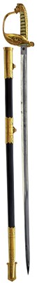 Lot 591 - A ROYAL NAVAL OFFICER'S SWORD