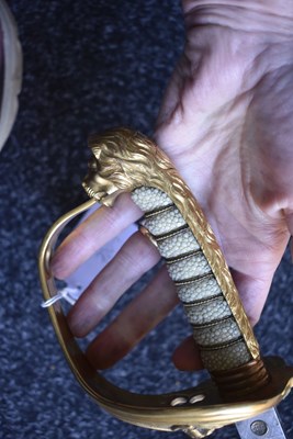 Lot 177 - A ROYAL NAVAL OFFICER'S SWORD