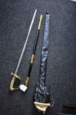 Lot 177 - A ROYAL NAVAL OFFICER'S SWORD