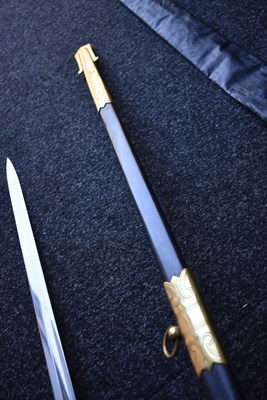 Lot 177 - A ROYAL NAVAL OFFICER'S SWORD