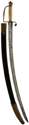 Lot 555 - AN 18TH CENTURY GEORGIAN INFANTRY OFFICER'S SPADROON