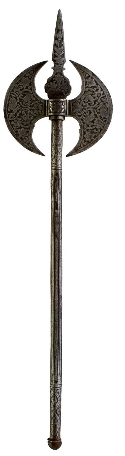 Lot 66 - A 19TH CENTURY INDIAN AXE