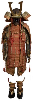 Lot 42 - A GOLD LACQUERED JAPANESE ARMOUR