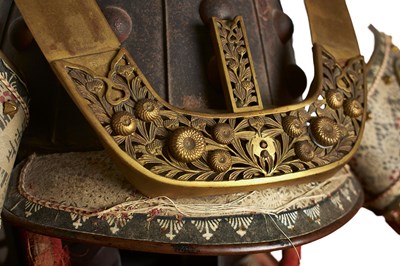 Lot 42 - A GOLD LACQUERED JAPANESE ARMOUR