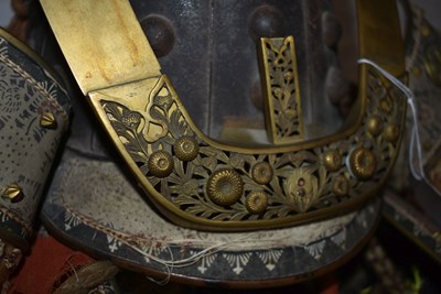Lot 42 - A GOLD LACQUERED JAPANESE ARMOUR