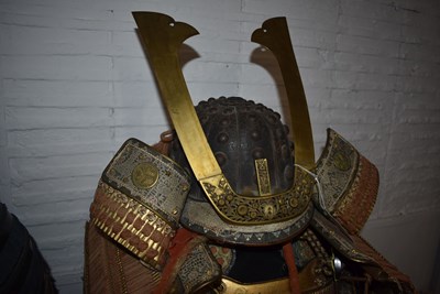 Lot 42 - A GOLD LACQUERED JAPANESE ARMOUR