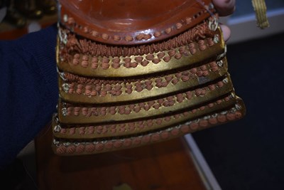 Lot 42 - A GOLD LACQUERED JAPANESE ARMOUR