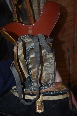 Lot 42 - A GOLD LACQUERED JAPANESE ARMOUR