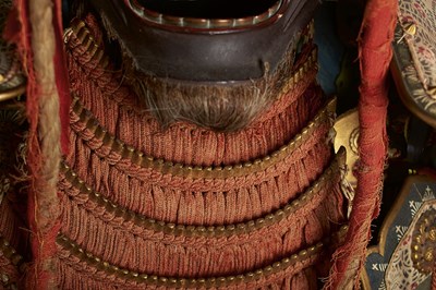 Lot 42 - A GOLD LACQUERED JAPANESE ARMOUR