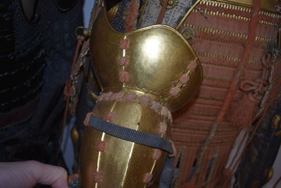 Lot 42 - A GOLD LACQUERED JAPANESE ARMOUR