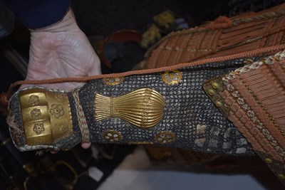 Lot 42 - A GOLD LACQUERED JAPANESE ARMOUR