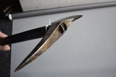 Lot 194 - SCANDINAVIA - A LATE 18TH OR EARLY 19TH CENTURY NAVAL BOARDING AXE