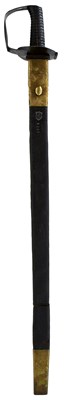 Lot 573 - AN EARLY 19TH CENTURY SWEDISH NAVAL CUTLASS
