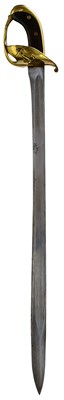 Lot 219 - A SWEDISH MODEL 1865 NCO'S NAVAL CUTLASS