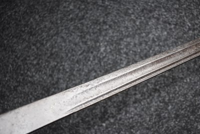 Lot 131 - AN 18TH CENTURY BRITISH MILITARY BASKET HILTED BACKSWORD