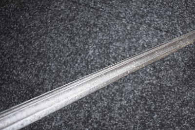 Lot 131 - AN 18TH CENTURY BRITISH MILITARY BASKET HILTED BACKSWORD
