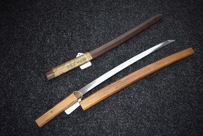 Lot 28 - A WAKIZASHI BLADE