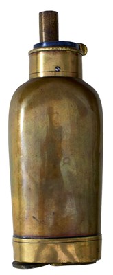 Lot 529 - A PERCUSSION THREE-WAY POWDER FLASK