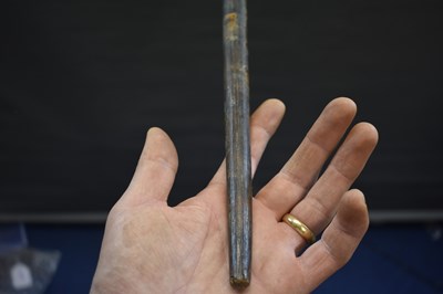 Lot 68 - A SRI LANKAN OR SOUTHERN INDIAN LACQUERED POLE ARM