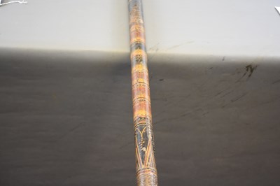 Lot 68 - A SRI LANKAN OR SOUTHERN INDIAN LACQUERED POLE ARM
