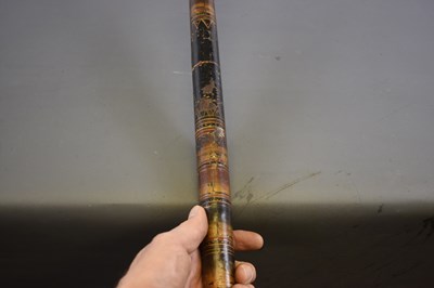 Lot 68 - A SRI LANKAN OR SOUTHERN INDIAN LACQUERED POLE ARM