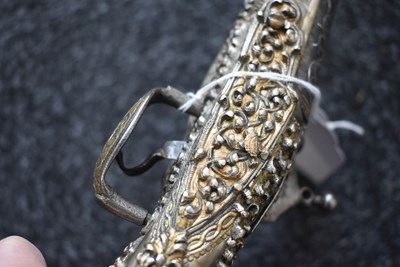 Lot 107 - A 19-BORE MIQUELET LOCK TURKISH OR OTTOMAN HOLSTER PISTOL