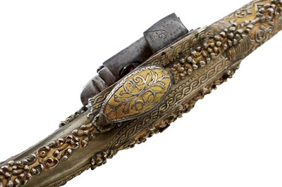 Lot 107 - A 19-BORE MIQUELET LOCK TURKISH OR OTTOMAN HOLSTER PISTOL