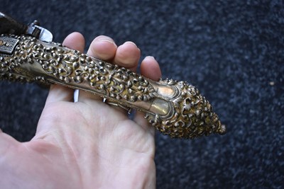 Lot 107 - A 19-BORE MIQUELET LOCK TURKISH OR OTTOMAN HOLSTER PISTOL