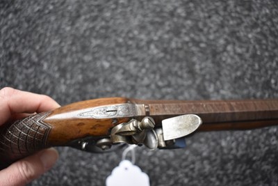 Lot 371 - A 42-BORE FLINTLOCK DUELLING PISTOL BY DURS EGG