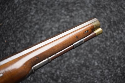 Lot 371 - A 42-BORE FLINTLOCK DUELLING PISTOL BY DURS EGG